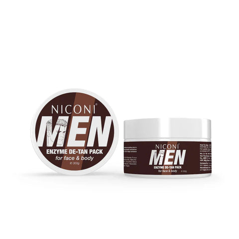 Niconi Men Enzyme De-Tan Pack for Face & Body 300g – Tan Removal & Brightening Pack