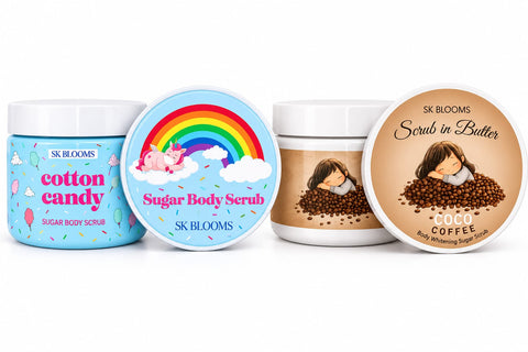 SK BLOOMS Coco Coffee Sugar Body Scrub – Exfoliating Body Scrub for Smooth, Soft & Glowing-Looking Skin for Women