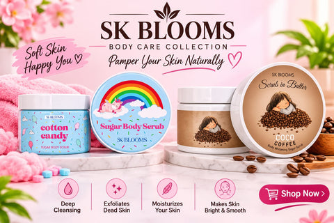 SK BLOOMS Coco Coffee Sugar Body Scrub – Exfoliating Body Scrub for Smooth, Soft & Glowing-Looking Skin for Women