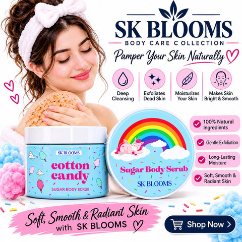 SK BLOOMS Coco Coffee Sugar Body Scrub – Exfoliating Body Scrub for Smooth, Soft & Glowing-Looking Skin for Women